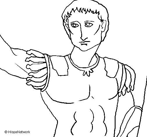 Dibujo de Escultura del César para Colorear