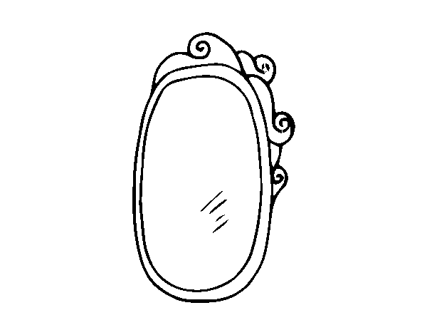 Dibujo de Espejo con marco para Colorear