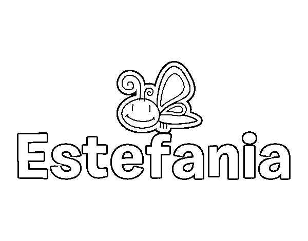 Dibujo de Estefania para Colorear