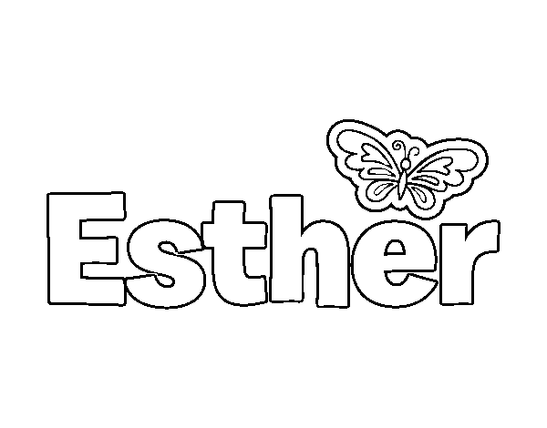 Dibujo de Esther para Colorear