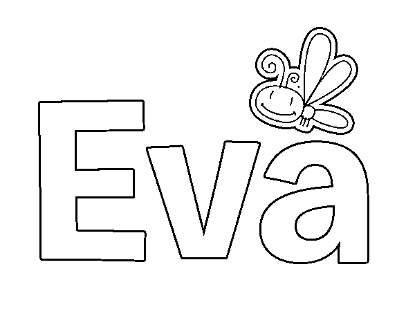 Dibujo de Eva para Colorear