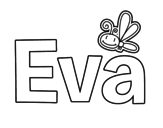 Dibujo de Eva para colorear