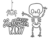 Dibujo de Feliz fiesta de Halloween para colorear