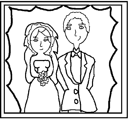 Dibujo de Fotografía de boda para Colorear