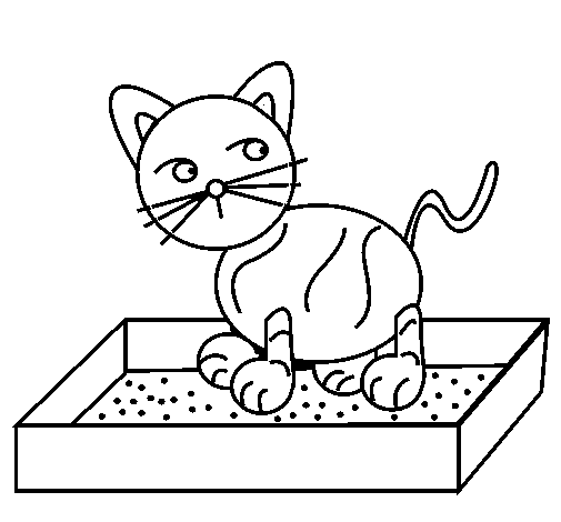 Dibujo de Gato 8 para Colorear