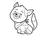 Dibujo de Gato con bandana