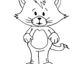 Dibujo de Gato con flequillo para colorear