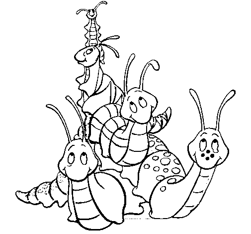  Dibujo de Grupo de insectos para Colorear