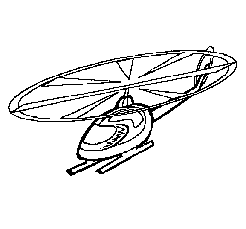 Dibujo de Helicóptero 2 para Colorear