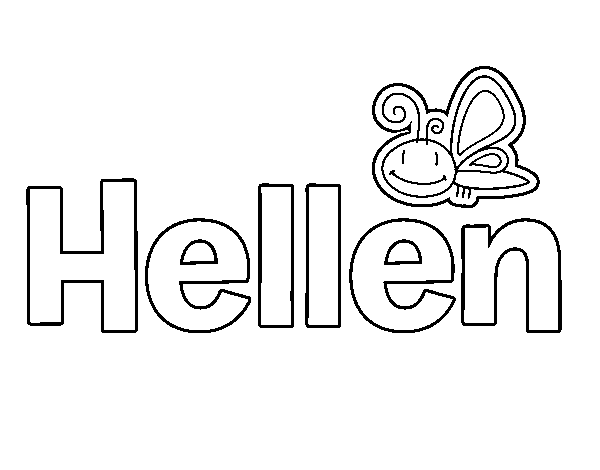 Dibujo de Hellen para Colorear