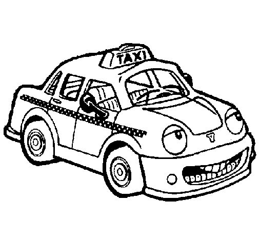 Dibujo de Herbie Taxista para Colorear