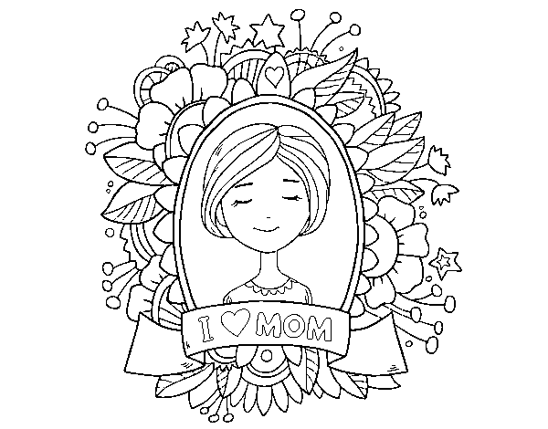 Dibujo de Homenaje a todas las madres para Colorear