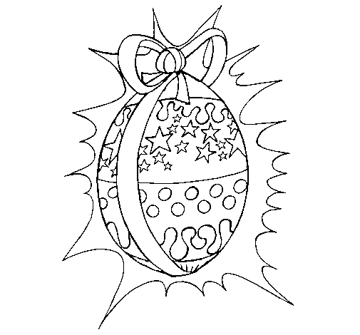 Dibujo de Huevo de pascua brillante para Colorear
