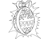 Dibujo de Huevo de pascua brillante para colorear