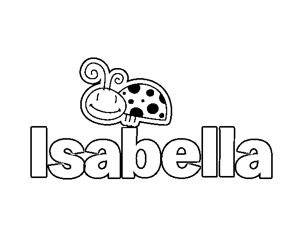Dibujo de Isabella para Colorear