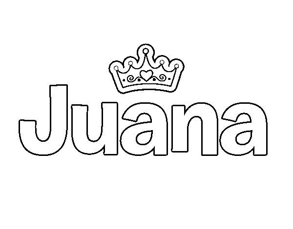 Dibujo de Juana para Colorear