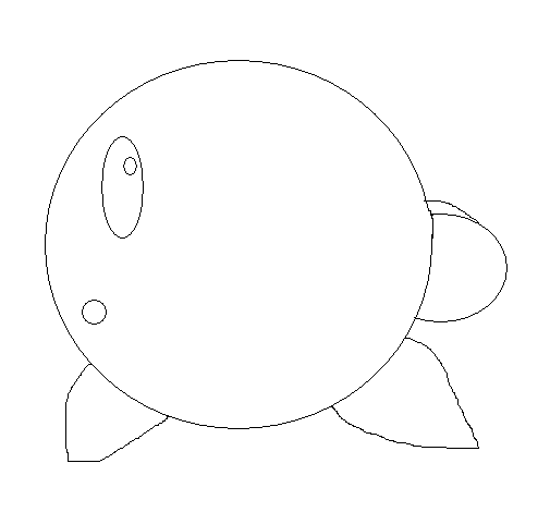 Dibujo de Kirby 2 para Colorear