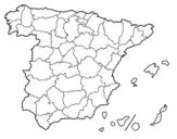 Dibujo de Las provincias de España para colorear