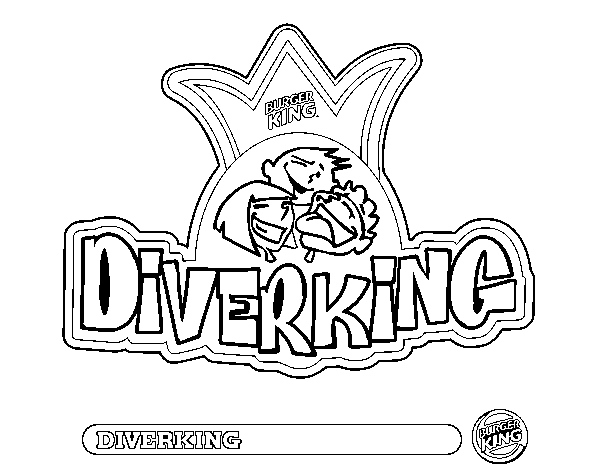 Dibujo de Logo Diverking para Colorear
