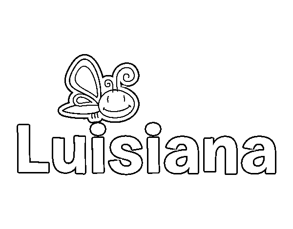Dibujo de Luisiana para Colorear