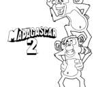 Dibujo de Madagascar 2 Manson y Phil para colorear