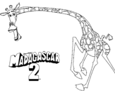Dibujo de Madagascar 2 Melman 2 para colorear