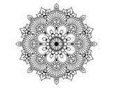 Dibujo de Mandala destello floral para colorear