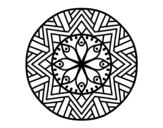 Dibujo de Mandala flor de bambú para colorear