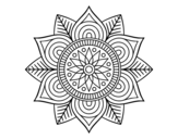 Dibujo de Mandala flor estelar para colorear