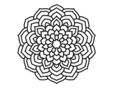 Dibujo de Mandala pétalos de flor para colorear