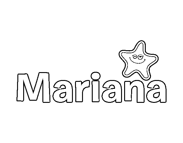Dibujo de Mariana para Colorear 