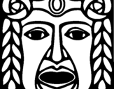 Dibujo de Máscara Maya
