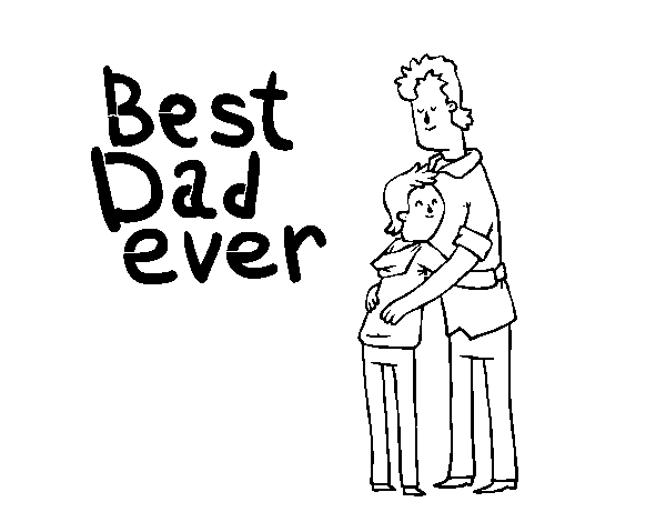 Dibujo de Mejor Papá del Mundo para Colorear