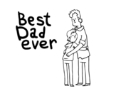 Dibujo de Mejor Papá del Mundo para colorear