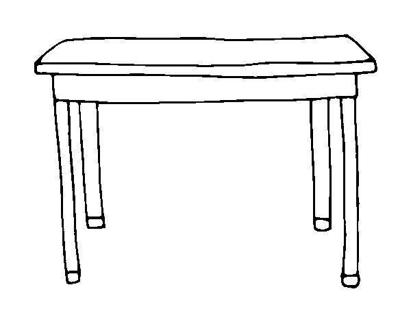 Dibujo de Mesa rectangular para Colorear