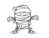 Dibujo de Momia simpática para colorear