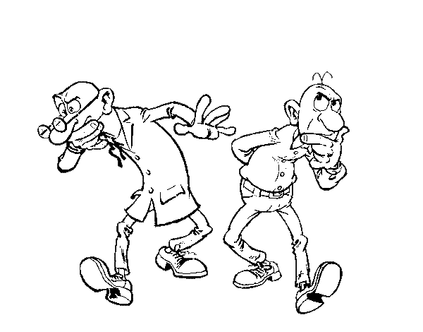Dibujo de Mortadelo y Filemón para Colorear