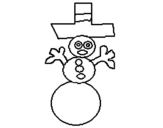 Dibujo de Muñeco de nieve 1 para colorear