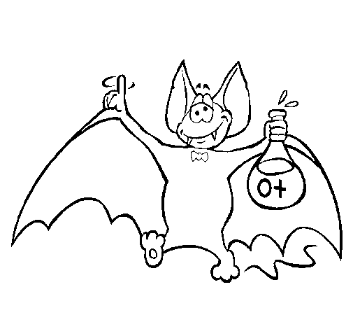 Dibujo de Murciélago borrachín para Colorear