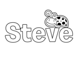 Dibujo de Nombre Steve para colorear