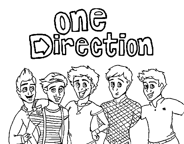 Dibujo de One Direction 3 para Colorear