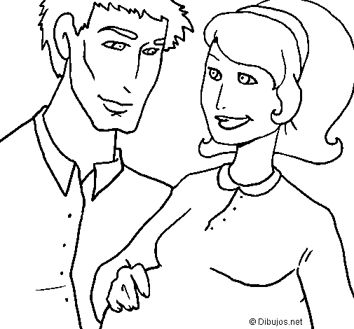 Dibujo de Padre y madre para Colorear