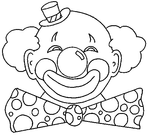 Dibujo de Payaso con una gran sonrisa para Colorear