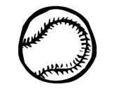 Dibujo de Pelota de béisbol para colorear