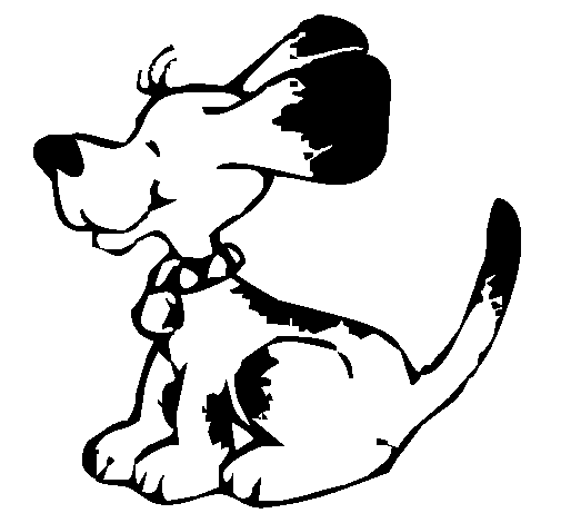 Dibujo de Perro con viento para Colorear