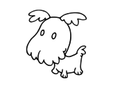 Dibujo de Perro grifón cachorro para colorear