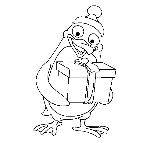 Dibujo de Pingüino 3 para Colorear