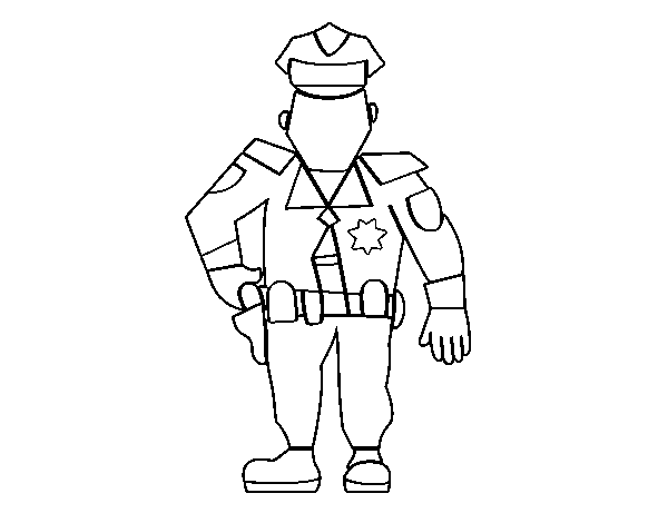 Dibujo de Policía Municipal para Colorear