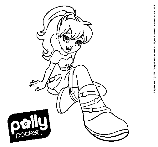 Dibujo de Polly Pocket 9 para Colorear