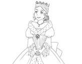 Dibujo de Princesa medieval para colorear
